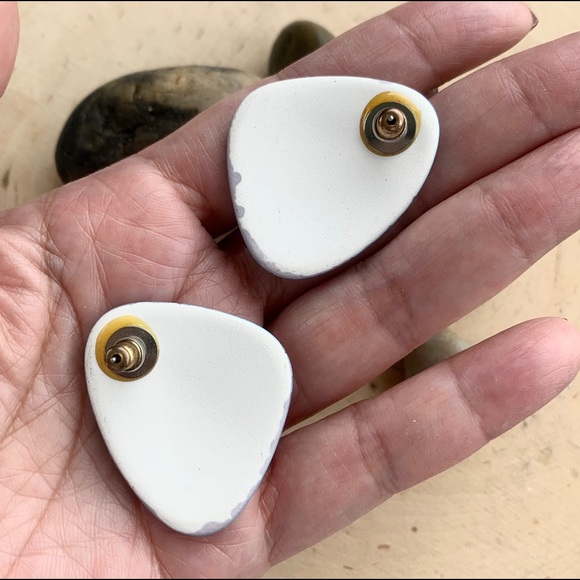 Blue Porcelain Earrings - Picture 4 of 4